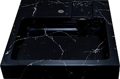 Stella Polare Раковина под стиральную машину Солярис 60х50 черный мрамор – фотография-1